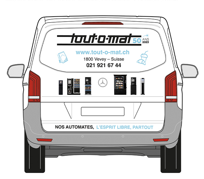 Autocollant pour VITO Mercedes, capot arrière.